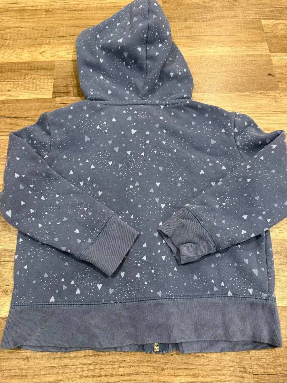 GAP Kids Blue Heart Print Zip Hoodie